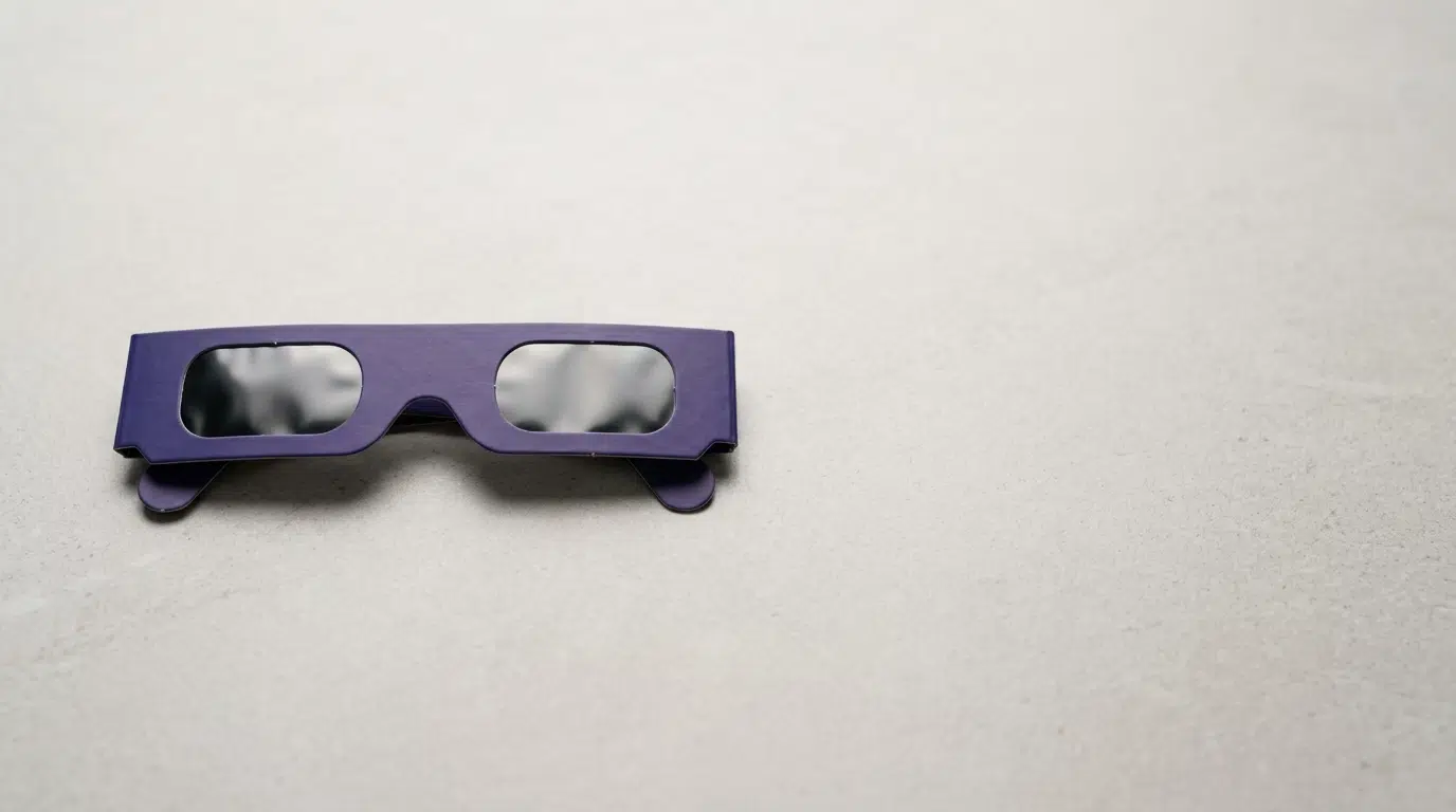 Óculos de eclipse com certificação ISO 12312-2 para observação segura