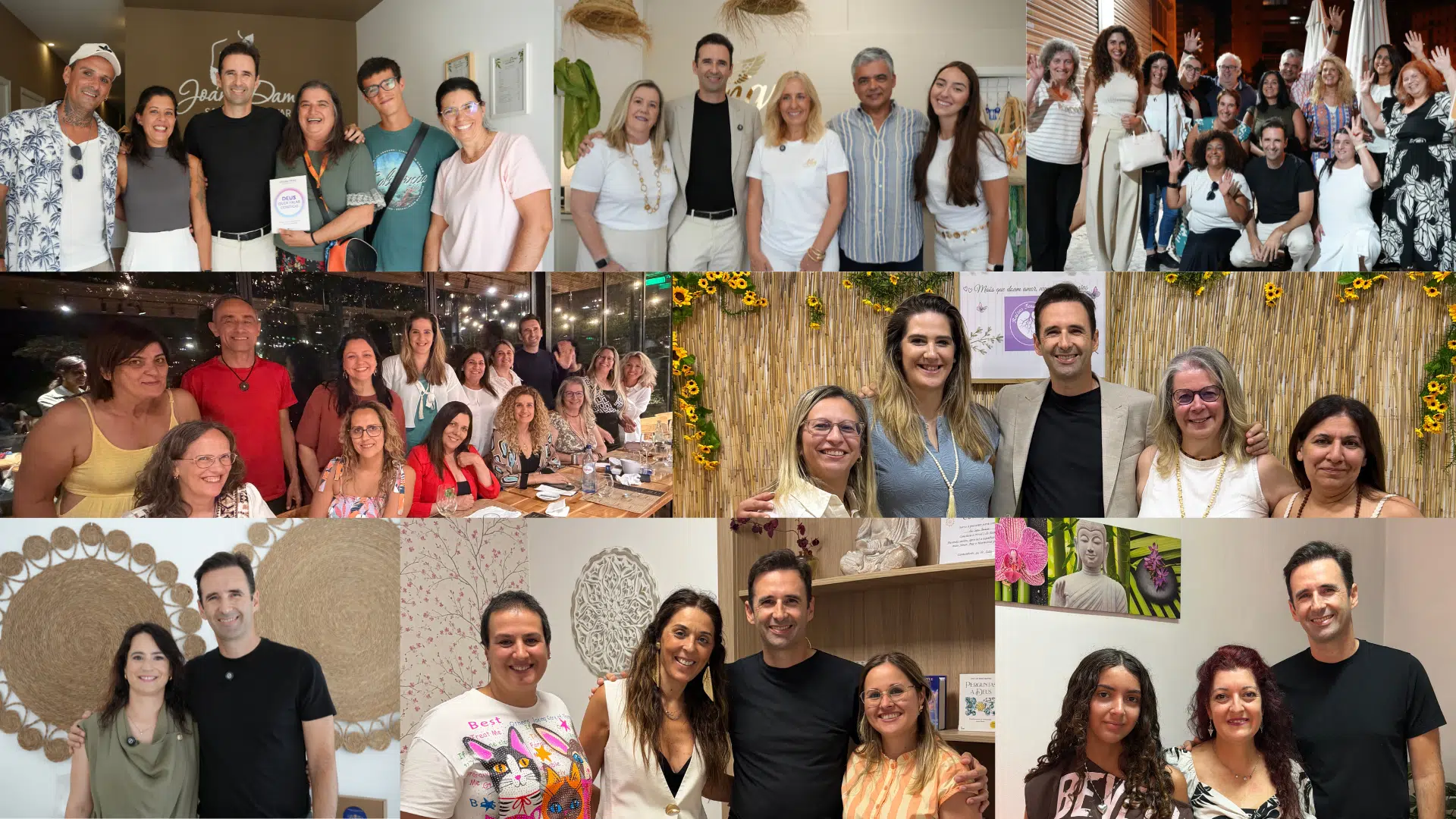 Montagem de fotos de grupo da Turn&eacute; Pedro Frias 2026, nos espa&ccedil;os visitados de norte a sul do pa&iacute;s